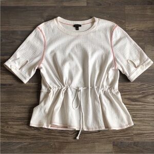 Current Air White Blouse with drawstring